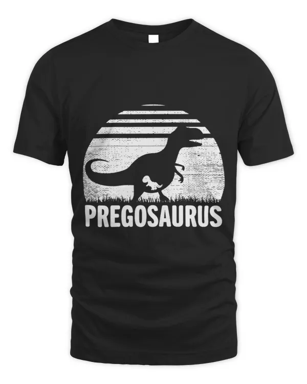 Womens Pregosaurus Rex Shirt Pregnancy Announcement Preggosaurus