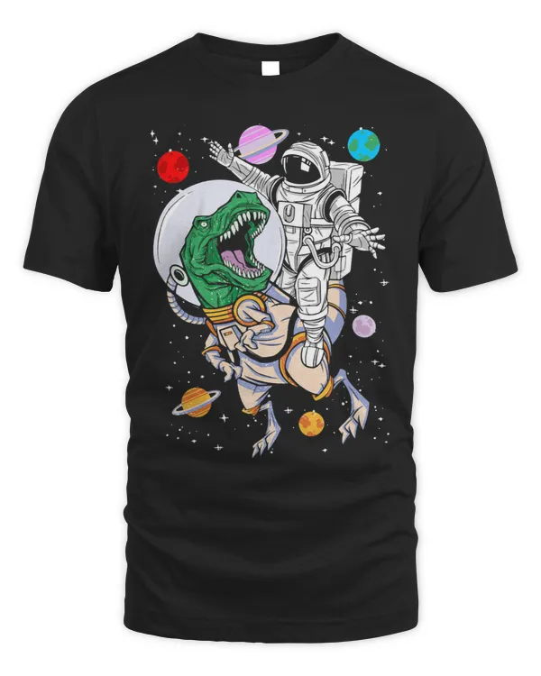 Astronaut Riding TRex Dinosaur TRex Space Universe Fan