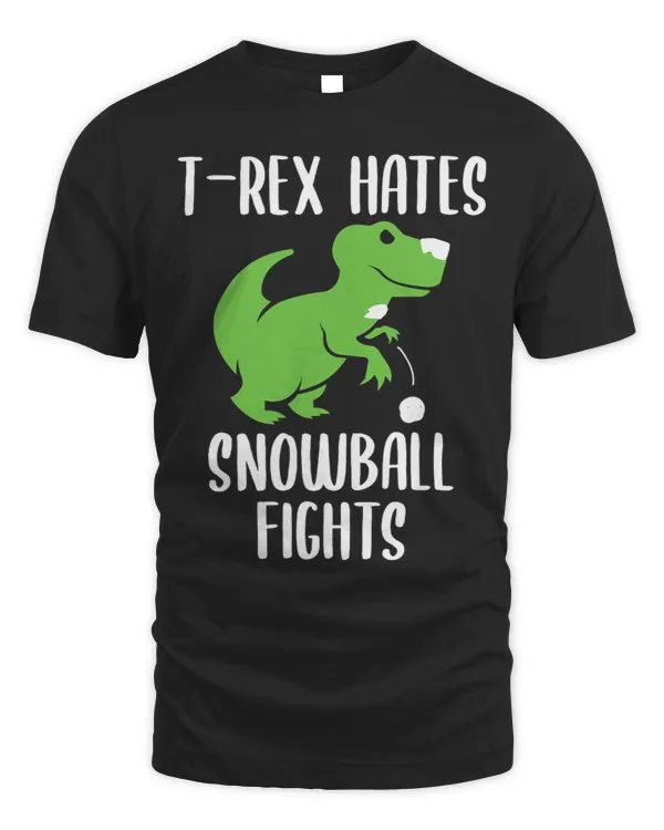 TRex Hates Snowball Fights Funny Snow Throwing Snowball