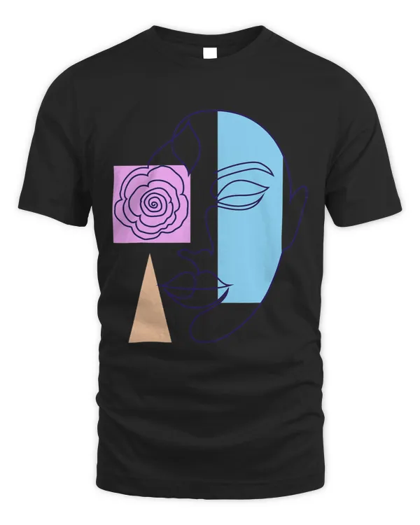 Abstract Shapes Face Line Art Drawing Minimalist Aesthetic