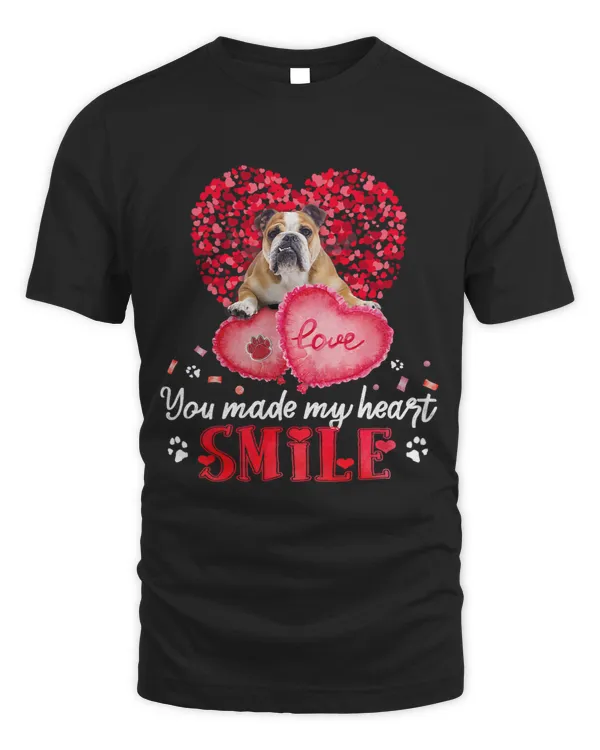 You Make My Heart Smile Bulldog With Heart