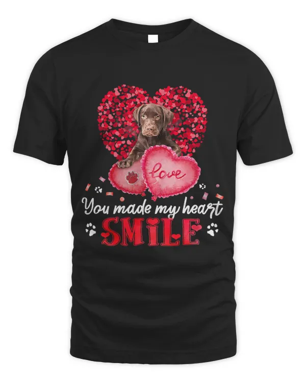 You Make My Heart Smile Chocolate Labrador With Heart