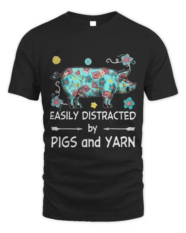 Easily Distracted by Pigs and Yarn Knitting Yarn Crochet