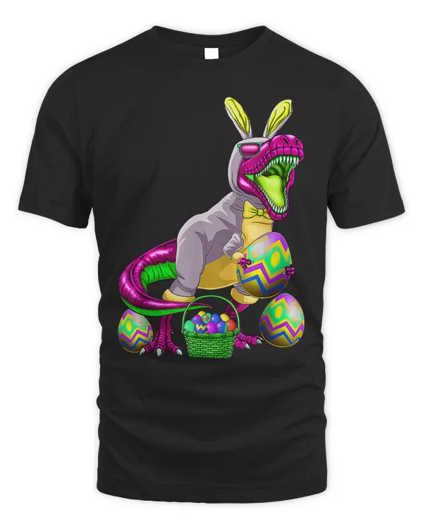 Easter Basket Bunny Dinosaur Shirt Egg T Rex Kids Boy Gifts