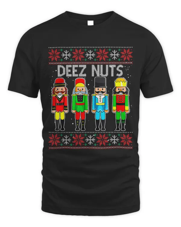 Deez Nuts Nutcracker Ugly Christmas Sweater Funny Xmas