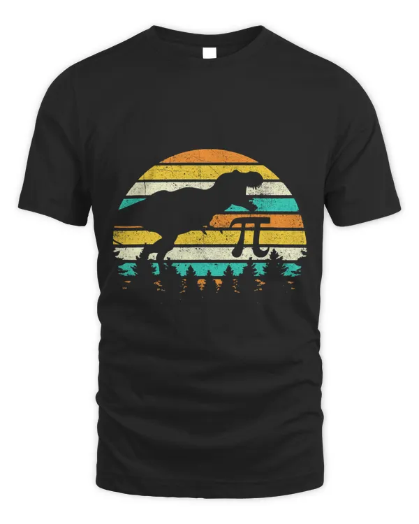 Retro Vintage Pi 3.14 Dinosaur silhouette Funny Pi Day Math _1