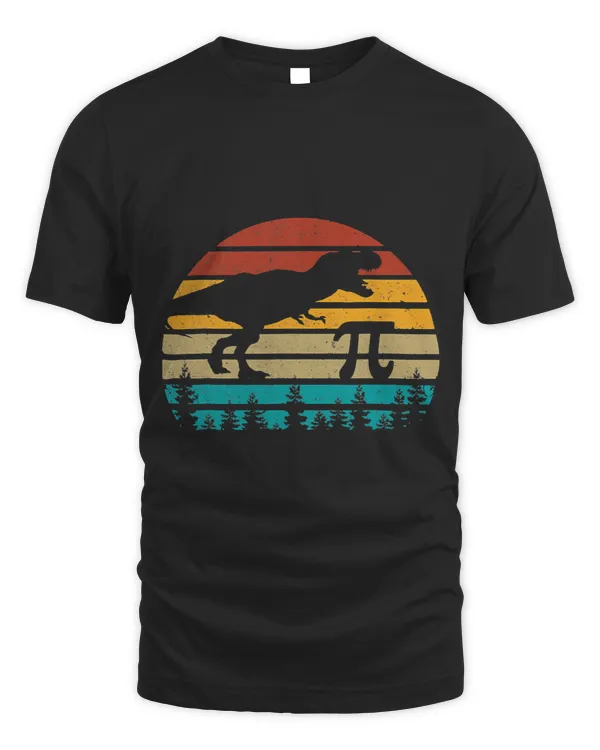 Retro Vintage Pi 3.14 Dinosaur silhouette Funny Pi Day Math