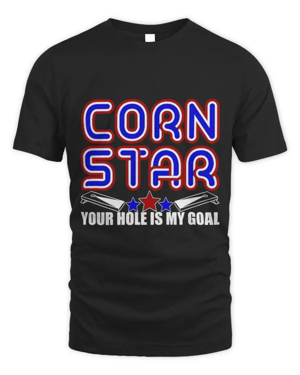 Your Hole Is My Goal Patriotic Corn Star Cornhole