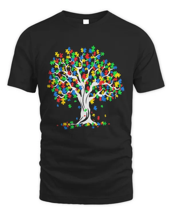 Tree Of Life Autism Awareness Month Funny ASD Supporter Shirt