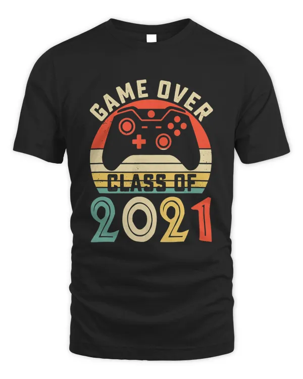Vintage Game Over Class Of 2021 Graduation 2021 Shirt