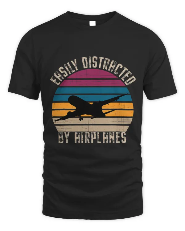 Easily Distracted By Airplanes Aviation Pilot Airplane Lover