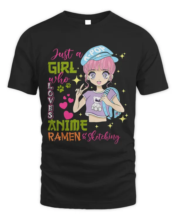 Kids Just A Girl Who Loves Anime Ramen 2Sketching Baby Toddler