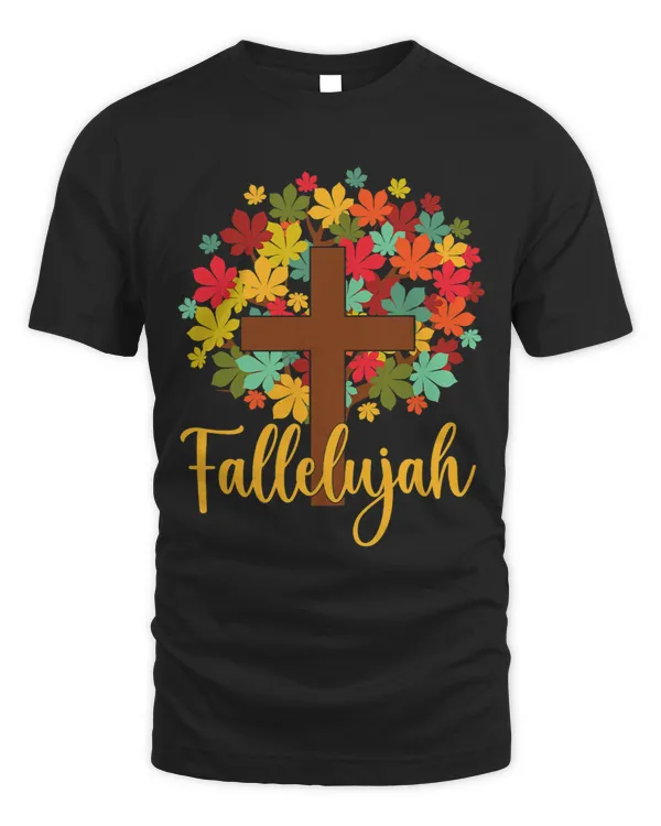 Fall Hallelujah Holy Christian Cross Autumn Tree