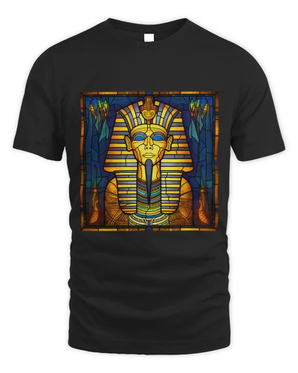 King Tut Stained Glass Window