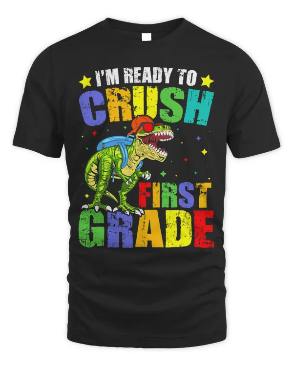 Im Ready To Crush First Grade T Rex Vintage Apparel