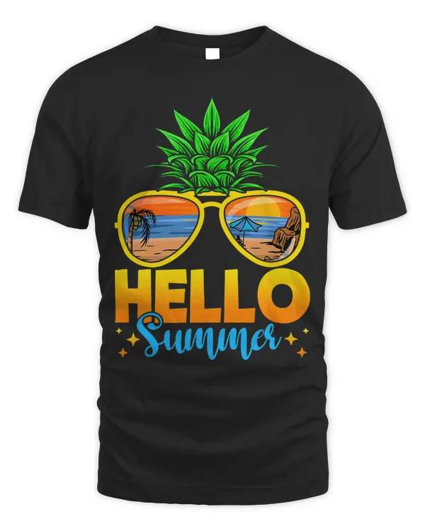 Family Vacation Sunglasses Pineapple Hello Summer