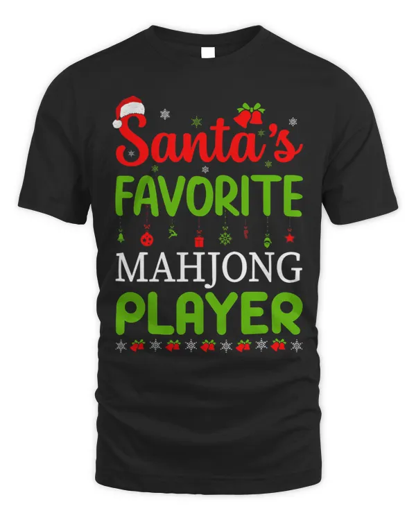 Christmas Santas Favorite Mahjong Player Merry Xmas Party