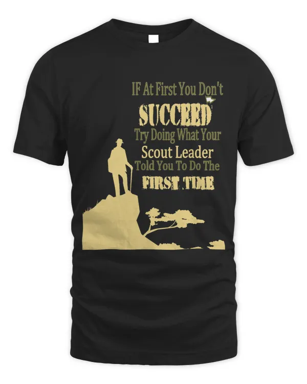 Funny Scout Leader T Shirt Cub Camping Boy Hiking Scouting