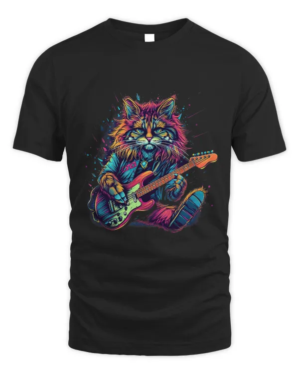 Electric Guitar Rock Music Norwegian Forest Cat 1