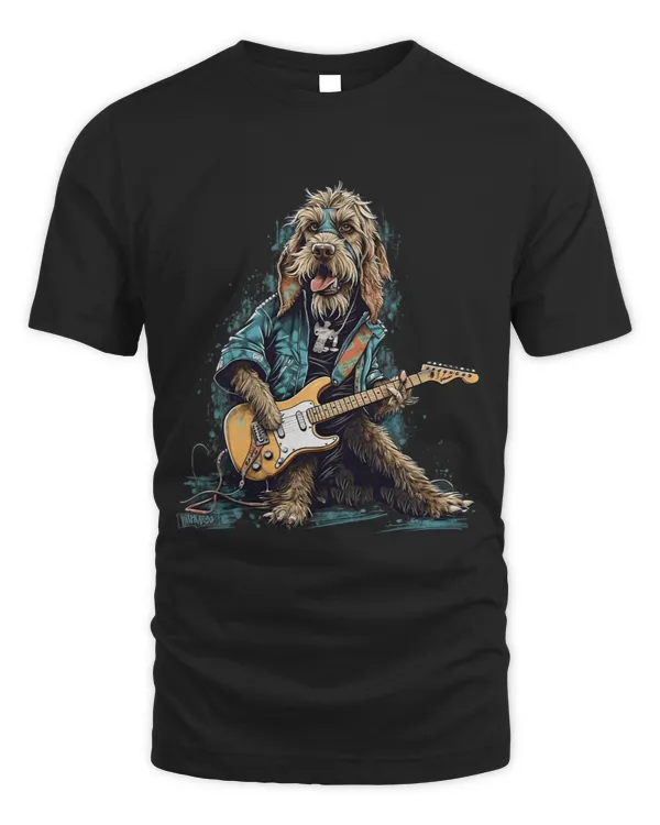 Electric Guitar Rock Music Spinone Italiano Dog 1