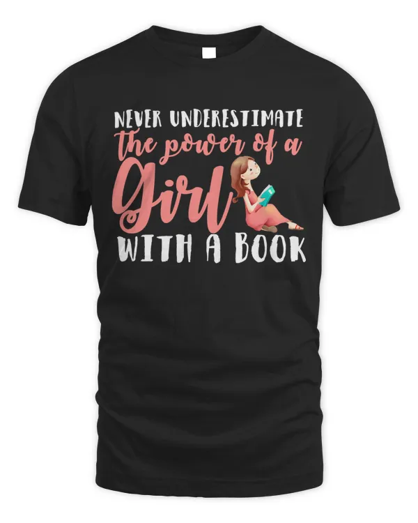 Fun Book Geek Girl's Shirt Girl Power Literacy Tee Shirt