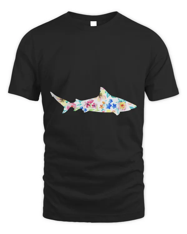 Floral Shark Lover Animal Science Summer Week Mom Ocean Tee