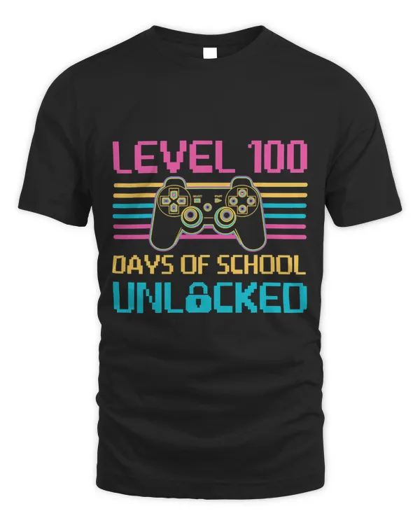 Level 100 Days Of School Unlock Video Gamer Boys Kids