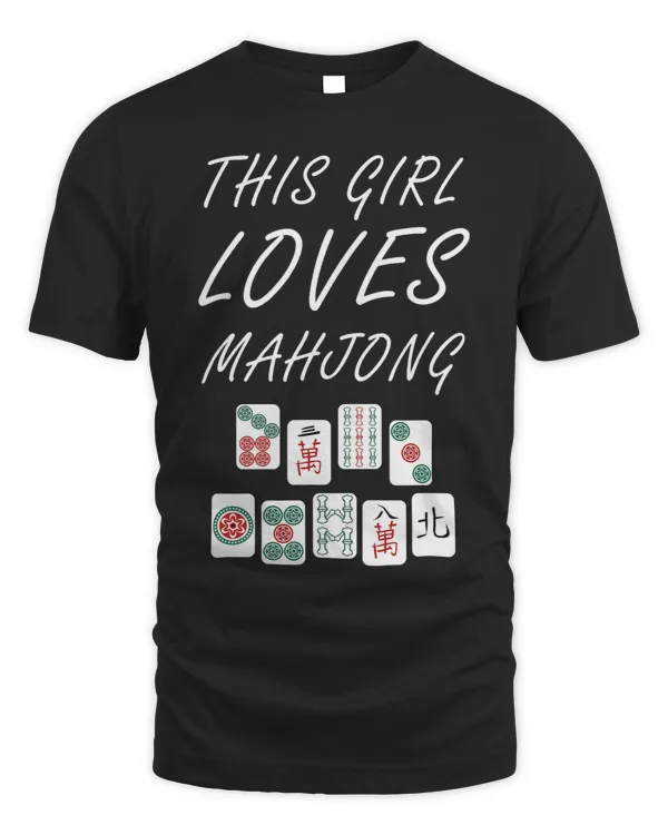 Funny This Girl Loves Mahjong Player Playing Chinese Game