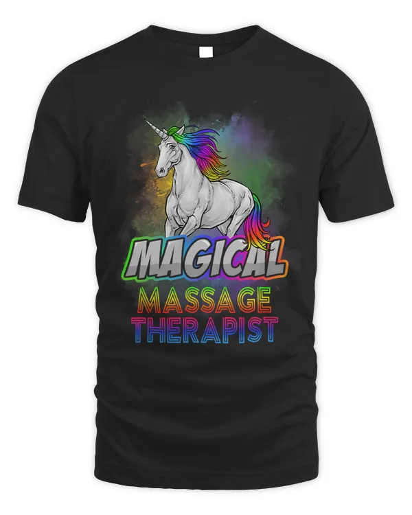 Massage Therapist Therapy Magical Retro Unicorn