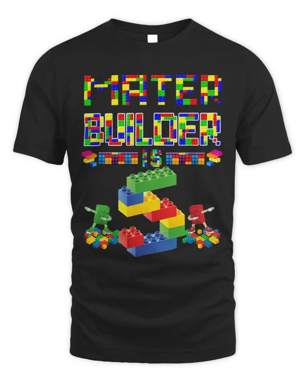Master Builder is 5 Yrs Old Building 5th Birthday Boys Girls