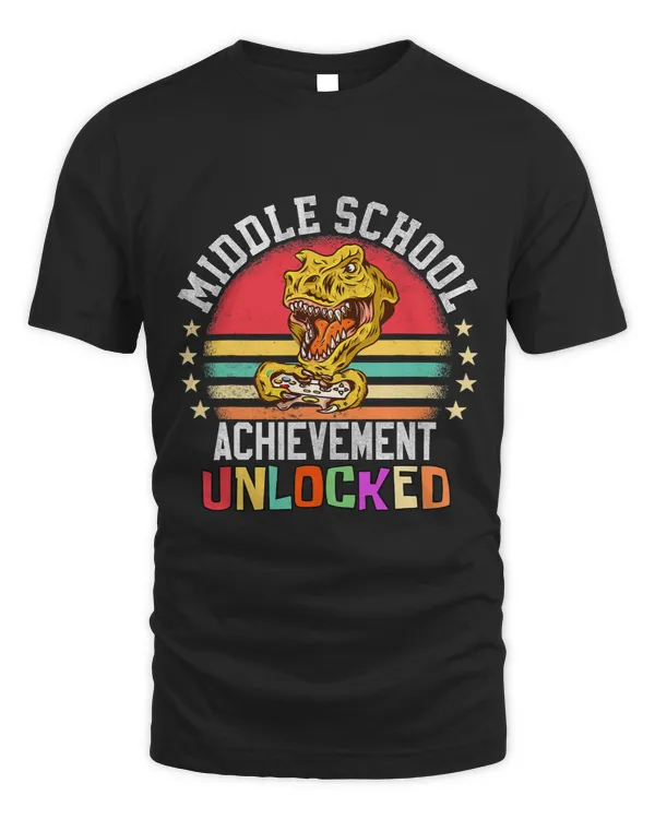 Middle School Back to School Dinosaur TRex Boys Video Gamer