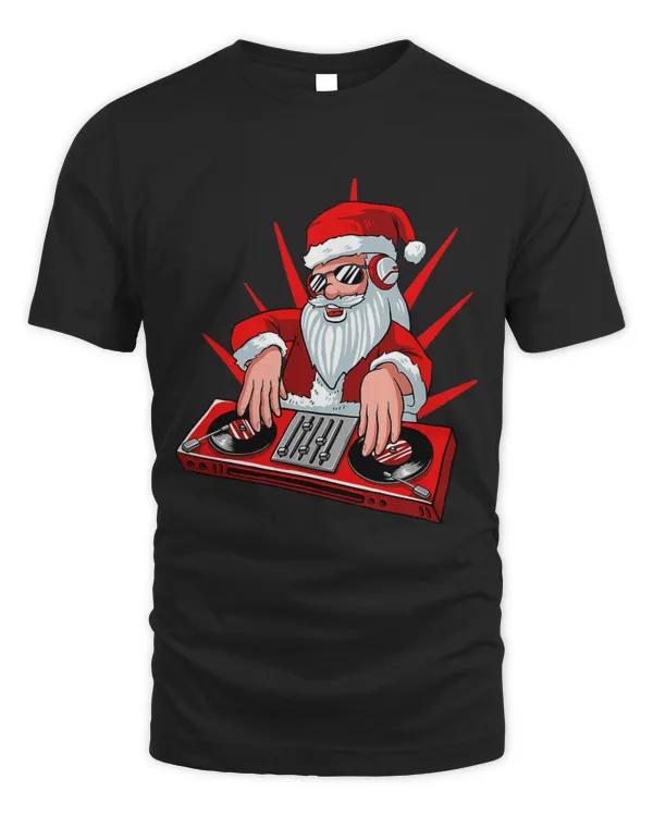 Santa DJ Christmas Pajama Cool Disc Jockey Dance Music XMas