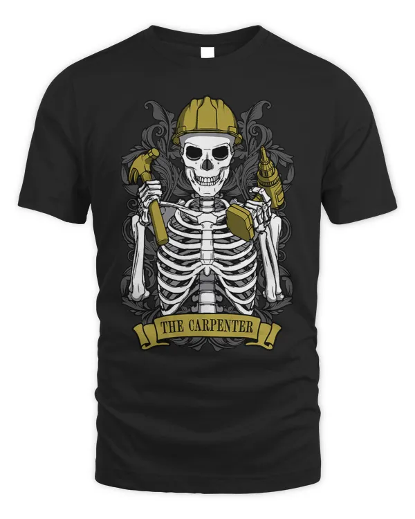 Carpenters Skeleton Vintage Tarot Card DIY Handyman Mechanic 21
