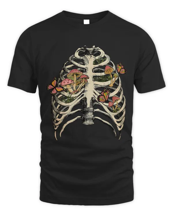 Fungus Magic Psilocybin Mushrooms Skull Chest Hippie Lovers