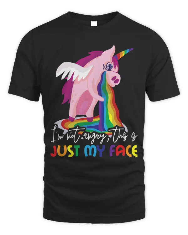 Im not Angry this is Just my Face with a Unicorn