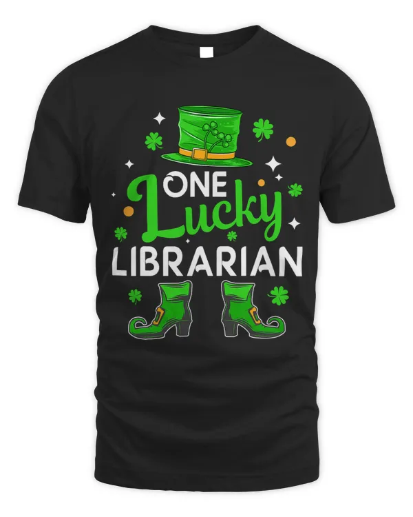 Librarian Job One Lucky Librarian St. Patricks Day Leprechaun Librarian