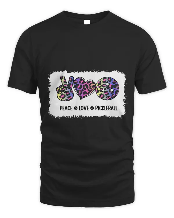Peace Love Pickleball Women Funny Pickleball Leopard 1