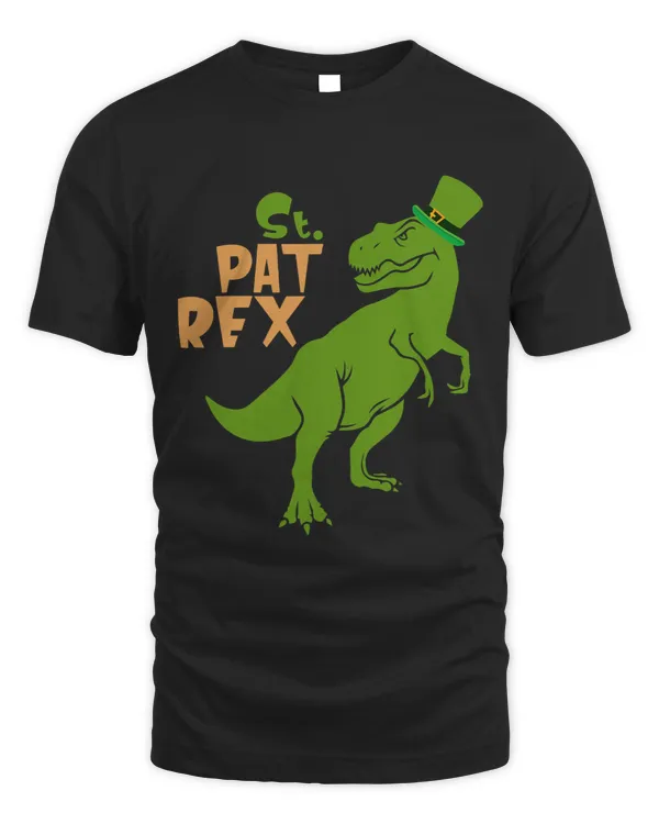 St Patricks Day Tee Shamrock Shirt Funny St Pat Rex Day Boys 3