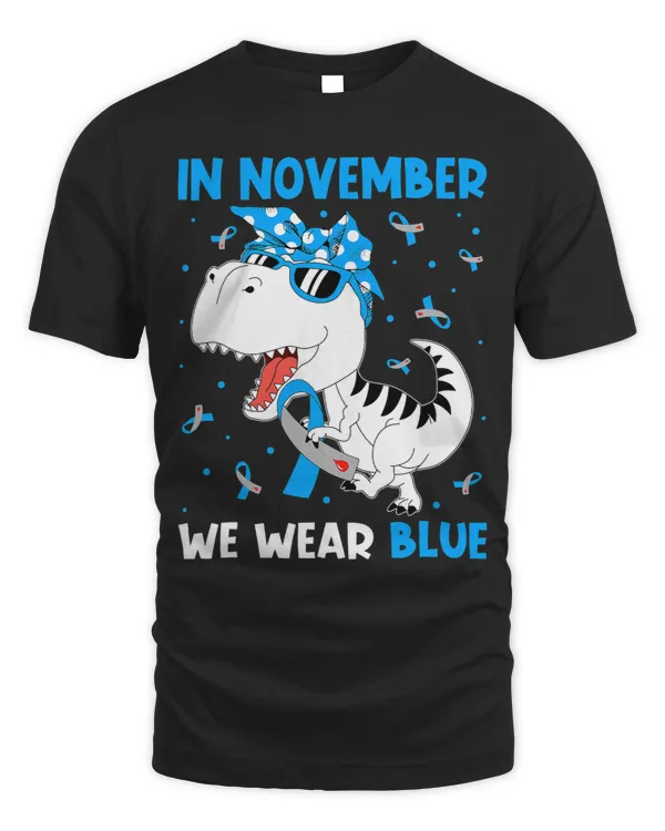 In November We Wear Blue Diabetes Awareness Kids Toddler