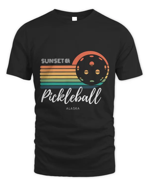 Retro Vintage Pickleball Alaska State Summer