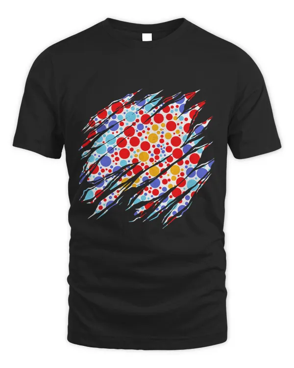 International Dot Day Ripped Shirt Effect Dots