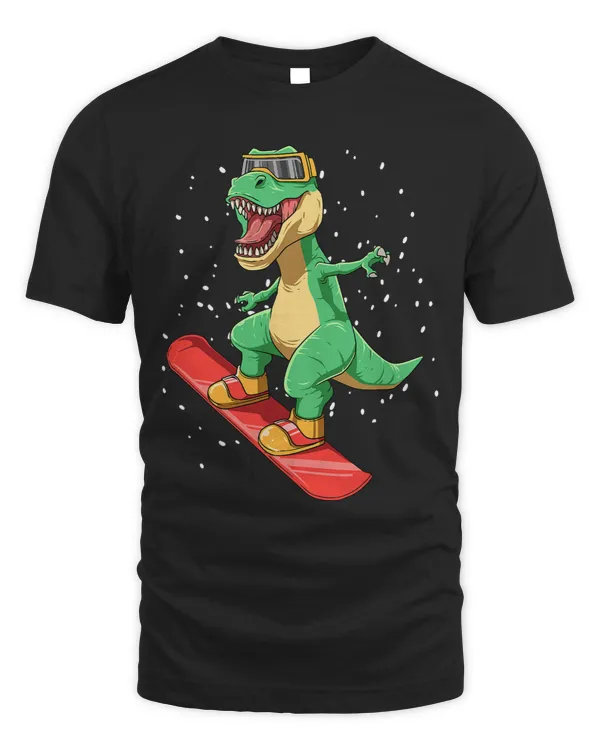 Funny Snowboarding TRex for Winter Sports Lovers