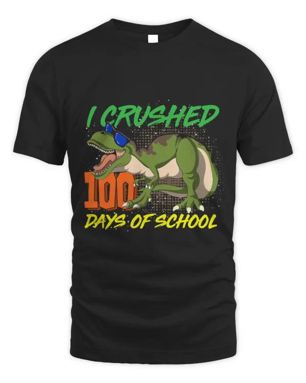 Funny Student T Rex Kids Dino Funny 100 Days Of School