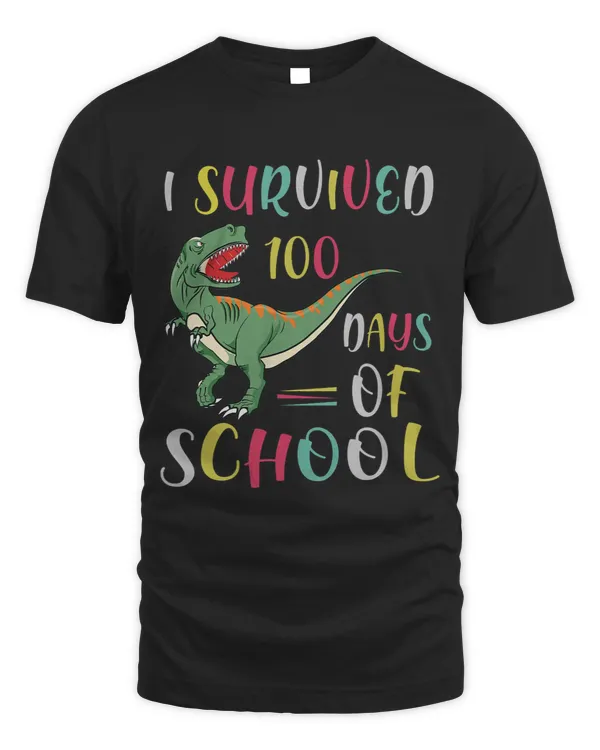 I Surviven Dinosaur 100 Day Of Shool