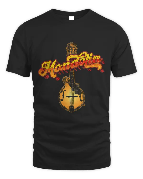 Vintage Mandolin Retro 80s Vibe Music Graphic