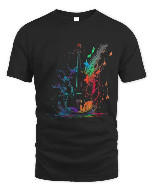 Violin Splash Art Musical Instrument Violinist Musician