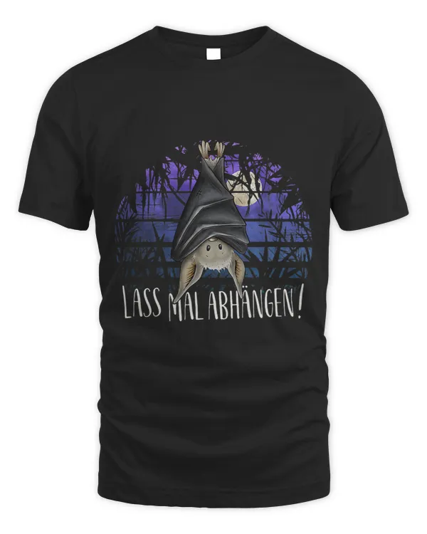 Let yourself hang out statement bat in full moon night