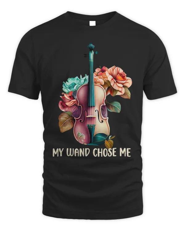 My Wand Chose Me Violin Player Violinist Girl Woman Floral