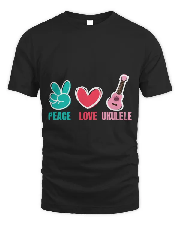 Love Peace Ukulele I Guitar Music Heart Instrument Musician