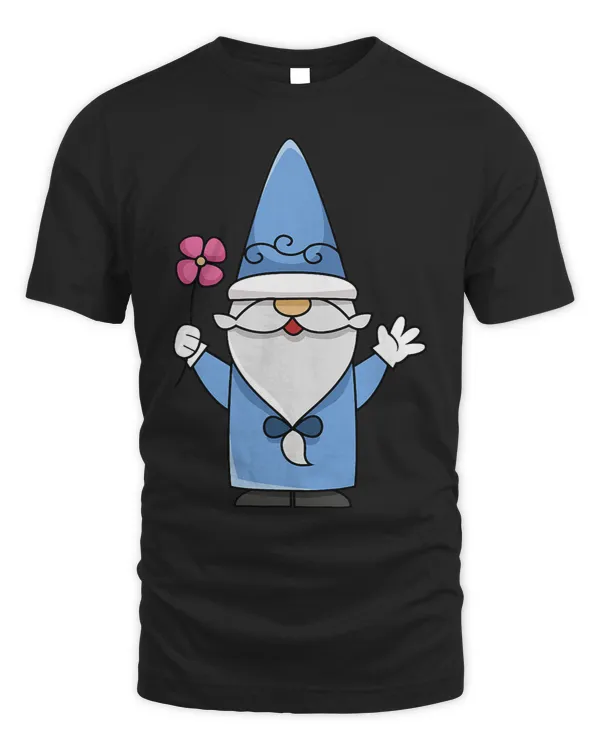 Cute Gnome holding Flower Kind Bearded Gnome